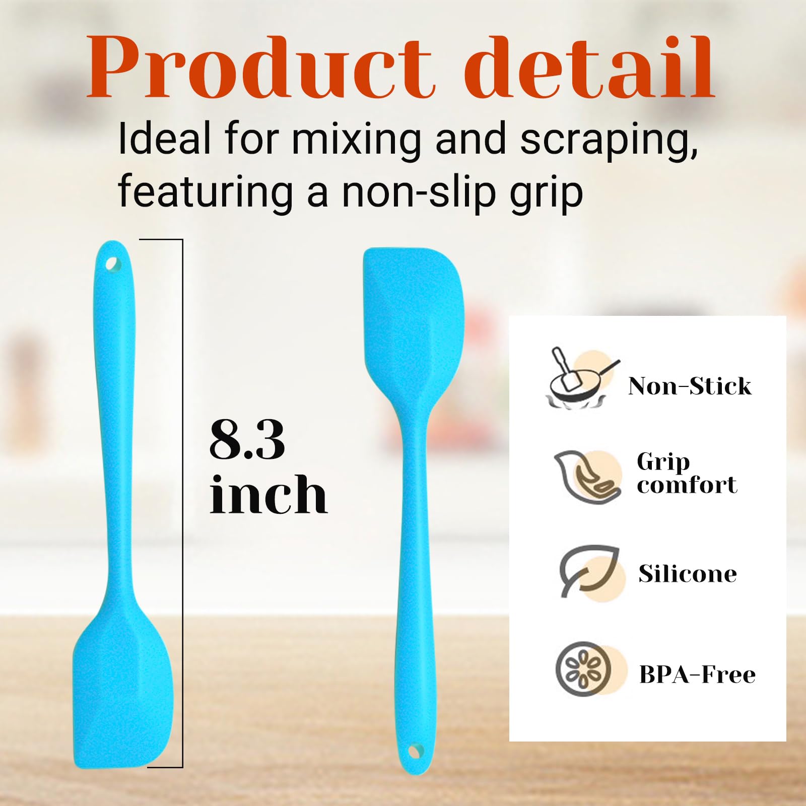 84 mini espátulas de silicona a granel de 8.3 pulgadas, espátulas antiadherentes de goma, juego de espátulas de goma flexibles resistentes al calor para uso en cocina, herramienta de mezcla
