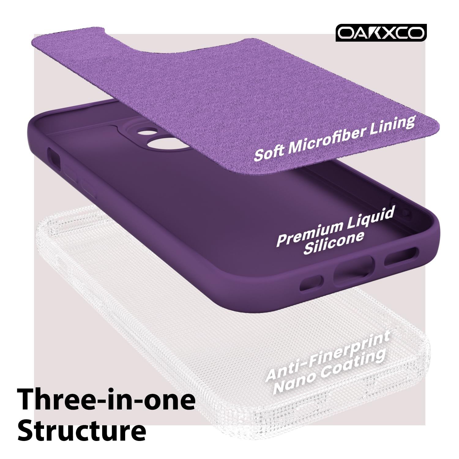 oakxco for iPhone 16 Pro Max Case Liquid Silicone, Soft Rubber Gel Elegant Aesthetic Basic Simple Cover, Cute Thin Slim TPU Matte Solid Color Plain Smooth Case for Women Girl, Light Pink — view 1787