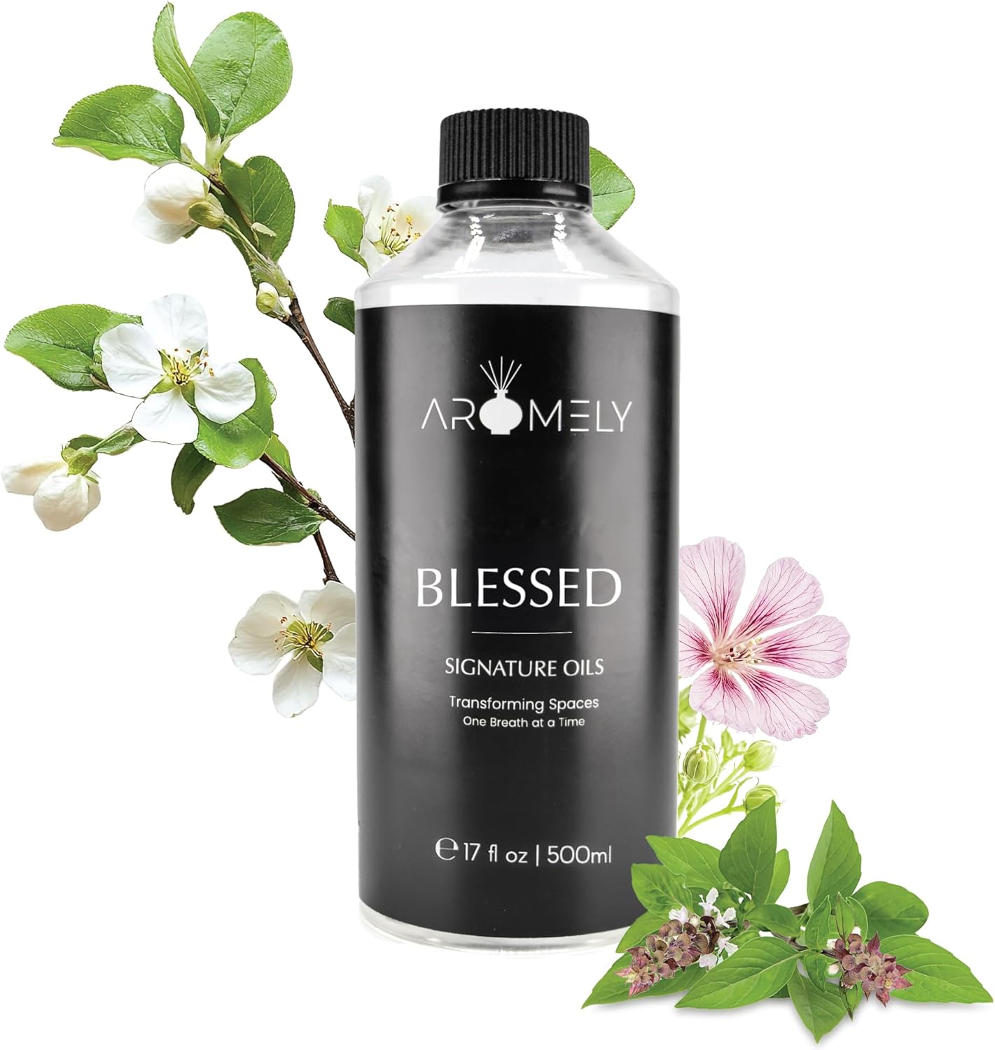 AROMELY Blessed Essential Oil Blend - Signature Diffuser Aroma Scent - Luxurious Fragrance with Notes of Osmanthus, Orange Blossom and Lemon, Vetiver, Vanilla and Patchouli (150ml)