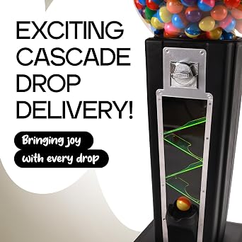 Vending Machine - Wizard Wonder Capsule Vending Machine - $0.5 Purchase Coin Mechanism - Commercial Vending Machines for 1 Inch Round Capsules Gumballs Bouncy Balls - Black