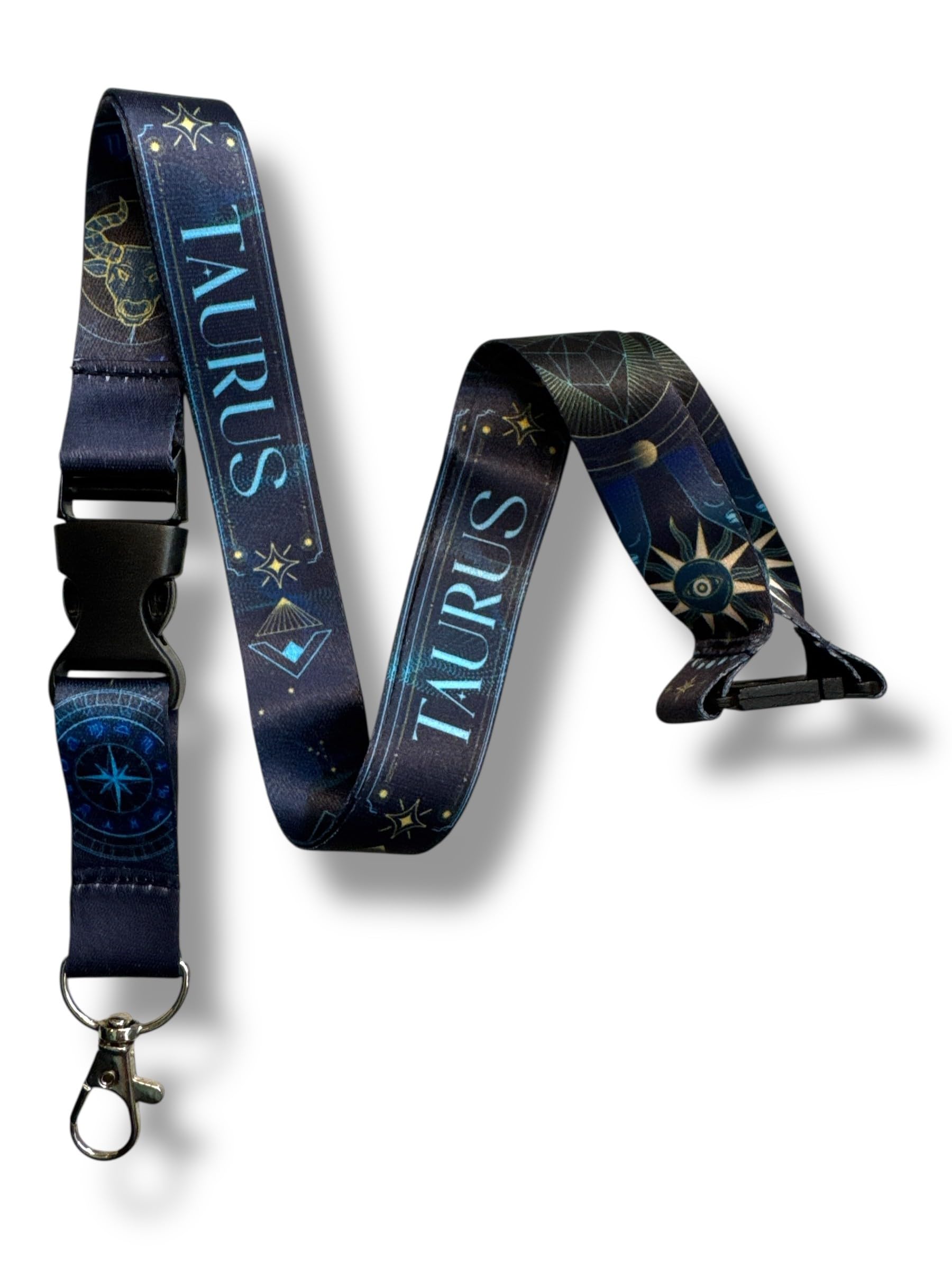 PAC Supplies Global Zodiac Sign Lanyard with Astrological Star Pattern (Taurus)