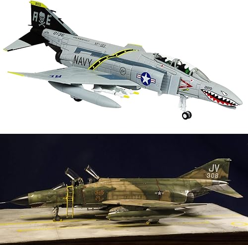 Miniatura 6 de Modelo militar F-4C PhantomAttack Plane Metal Fighter a escala 1100, modelo Fairchild Republic para colección conmemorativa o regalo