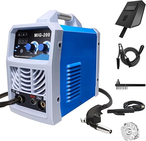 Soldador MIG 205Amp Inversor Digital IGBT Stick MMA Soldador, 110V Dual Voltaje Inicio Caliente Máquina de Soldadura Portátil