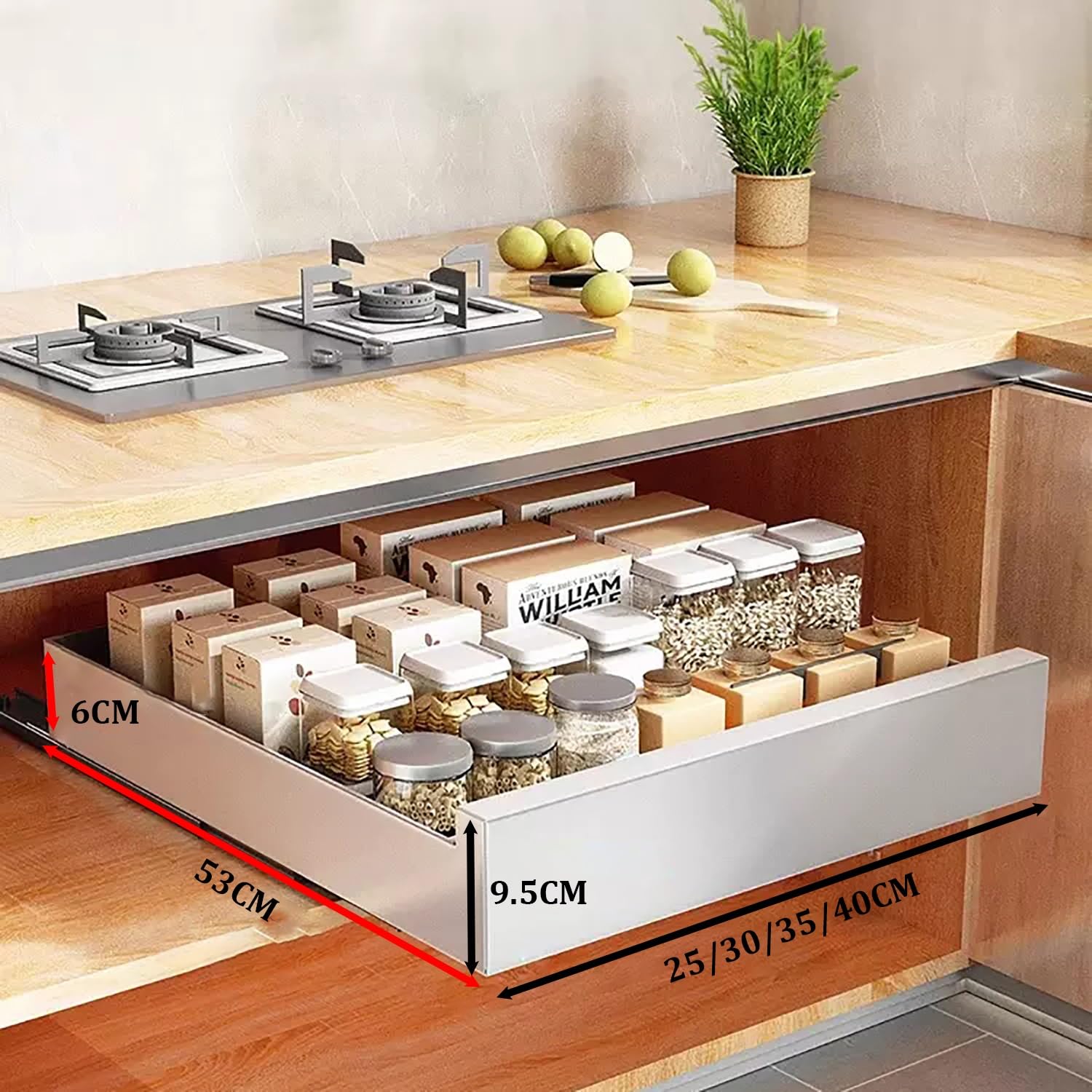 Koolstofstaal uittrekkast organizer zware uitschuifbare voorraadplanken voor keuken badkamer kledingkast glad en stil onder de gootsteen opslag (zwart Koolstofstaal uittrekkast organizer zware uitschuifbare voorraadplanken voor keuken badkamer kledingkast glad en stil onder de gootsteen opslag (zwart