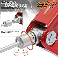 Vista 8 de M-AUTO 2.5 Ton Scissor Jacks Set of 4 for Travel Trailer, 23.5 Inches Maximum Extension Travel Trailer Stabilizer Jacks with Handle, Heavy-Duty Red