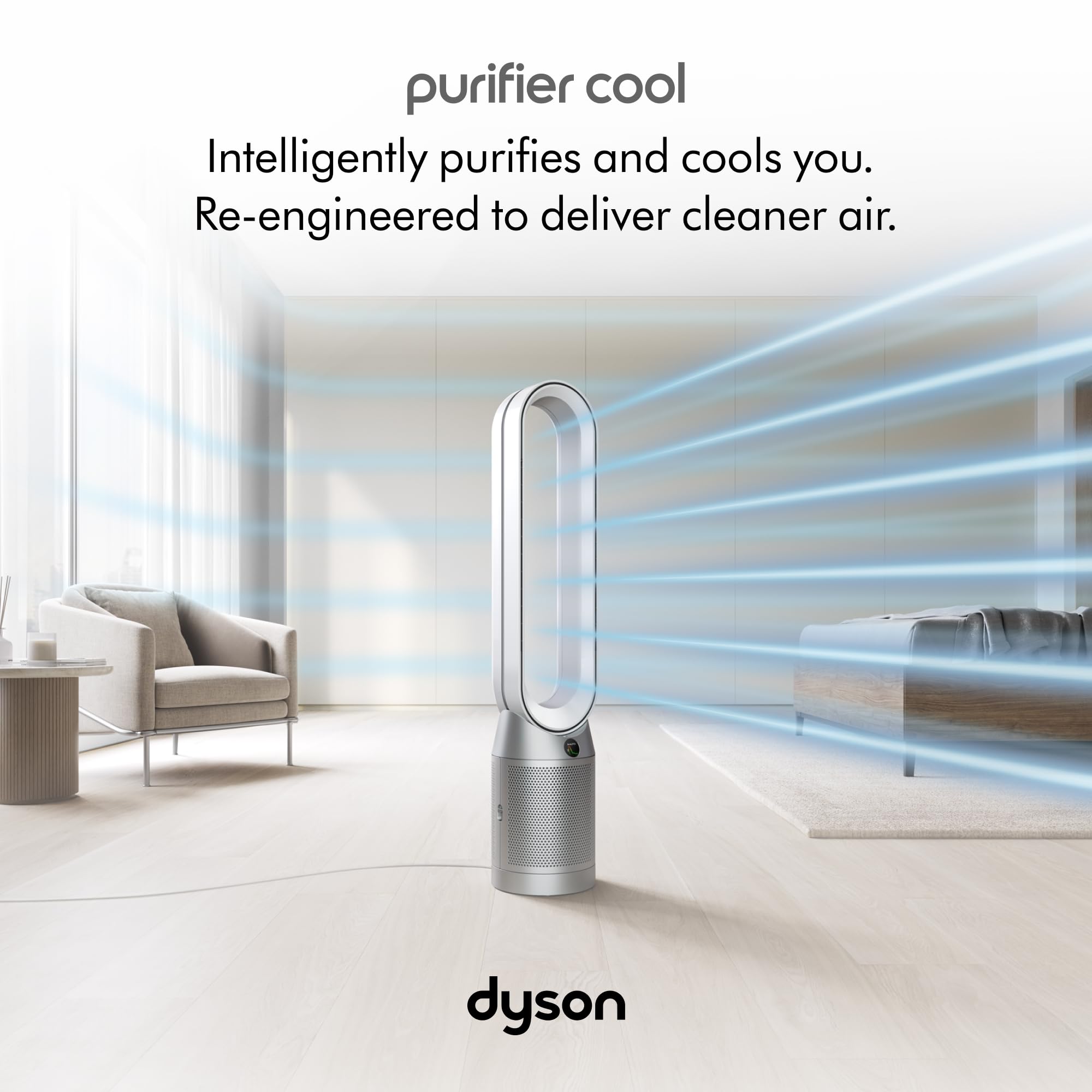 Dyson Purifier Cool™ TP07 Smart Air Purifier and Fan - White/Silver