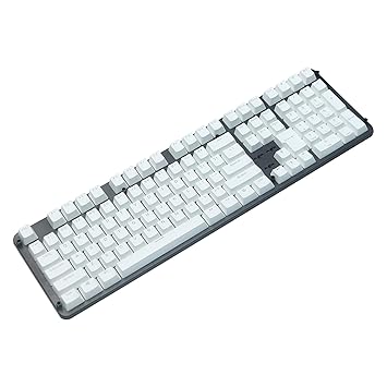 PBT Keycaps Backlit 108Key Set Doubleshot Translucent Cherry MX Key Caps Top Print with Keycaps Puller for 87/104/108 MX Switches Mechanical Gaming Keyboard (White)