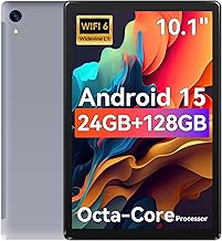 Tablet,10.1" Android Tablet with Octa-core Processor 24GB RAM 128GB ROM HD IPS Touchscreen 8H Battery, Wi-Fi 6, BT 5.0, Dual Camera, Android 15 Tablets 2025
