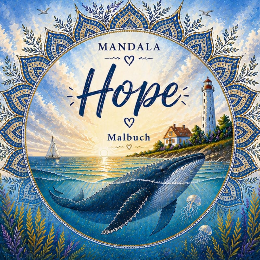 Mandala Malbuch Buckelwal Hope: über 40 tolle Ausmalbilder rund ums Meer und dessen Bewohner