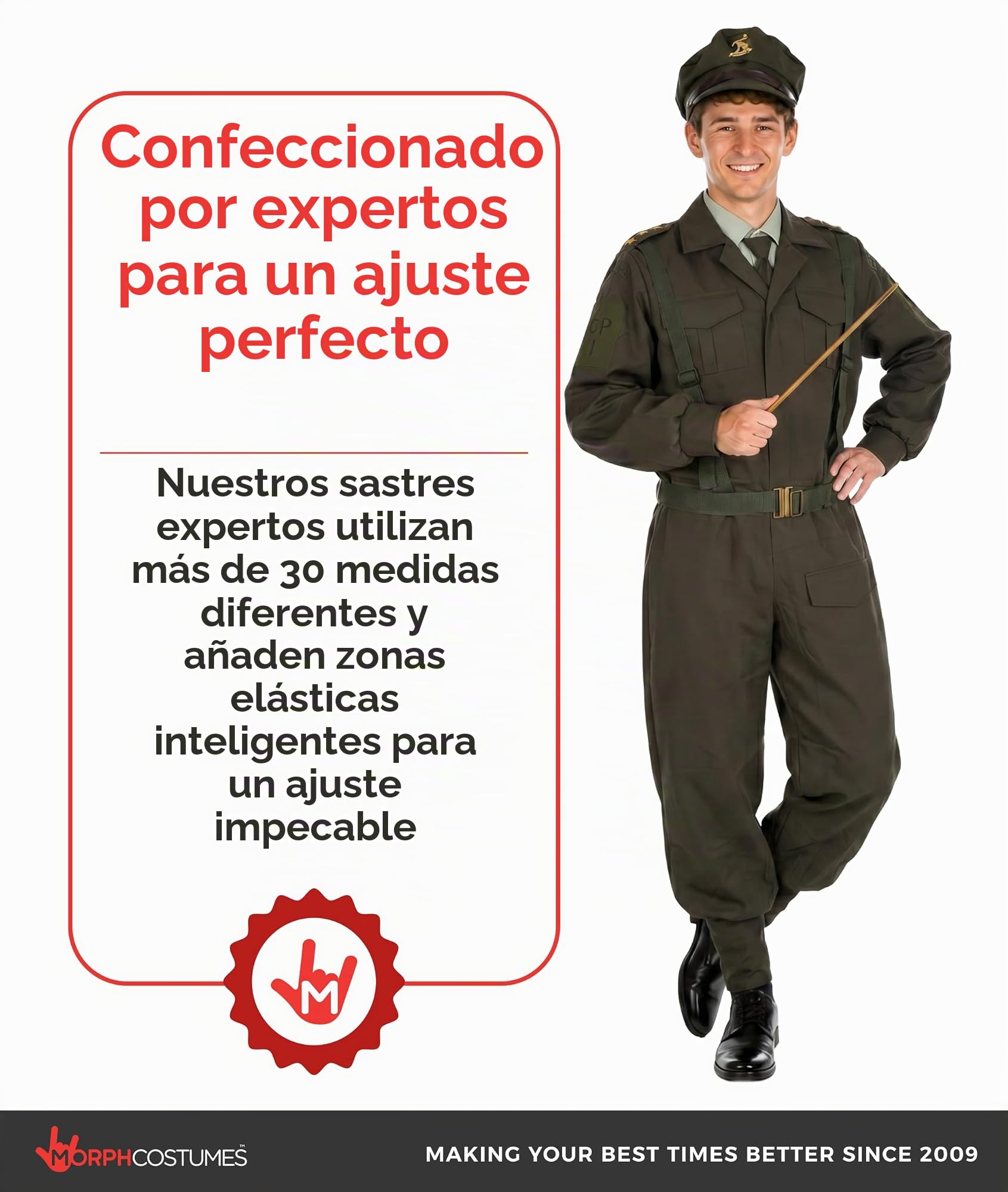 Fun Shack Disfraz Soldado Adulto, Disfraz Militar Halloween Adulto | Chaqueta Verde con Corbata, Pantalón, Cinturón & Gorra Militar, Perfecto para Halloween, Ideal para Disfrazarse
