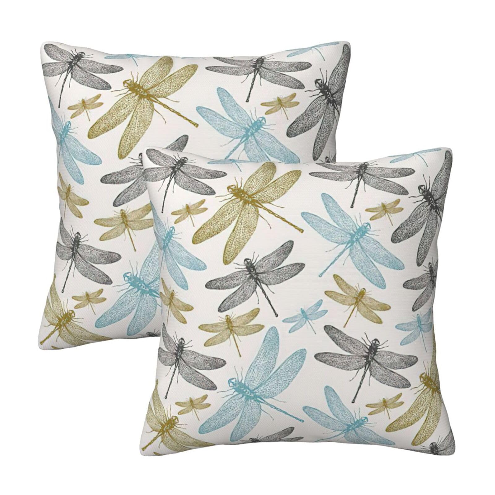 RRhgipp Simple Dragonfly Throw Pillow Cases Decorative Cushion Covers Couch Bed Sofa Decoration Xmas Gifts Bed