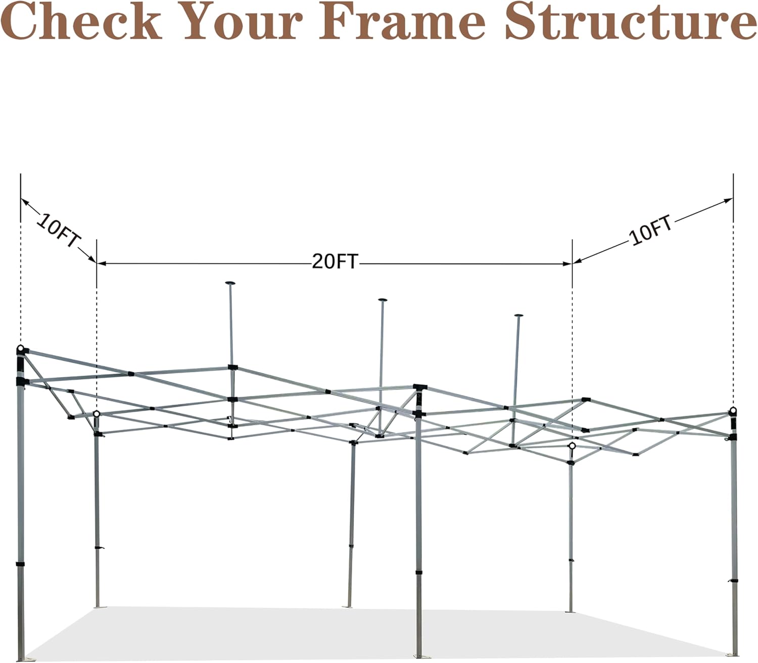 SCOCANOPY Commercial 10x20 Canopy Replacement Canopy Top,Canopy Cover ONLY,Bonus 4 Pack Weight Bag (Red)
