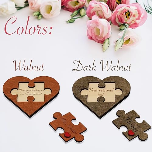 Miniatura 10 de Personalized Thank You for Being Part of My Story Wood Sign  Custom Name Appreciation Mentor Teacher Gifts  Wooden Heart Plaque with Puzzle Piece