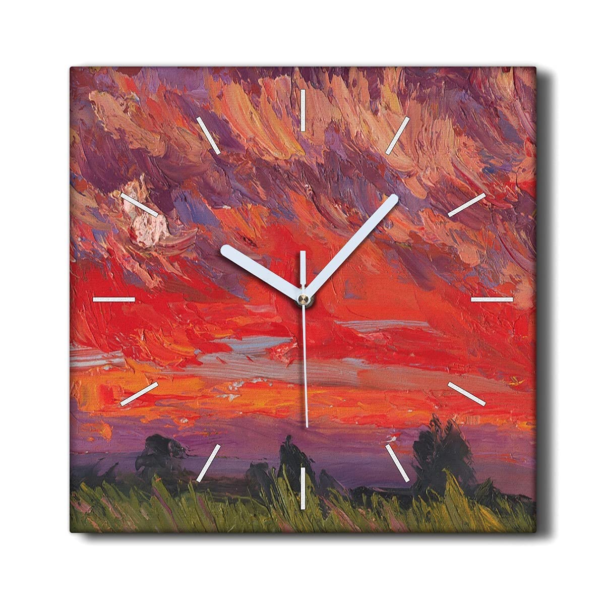 Horloge Murale Le Salon Décoration sans tic-tac pour Ambiance Zen
