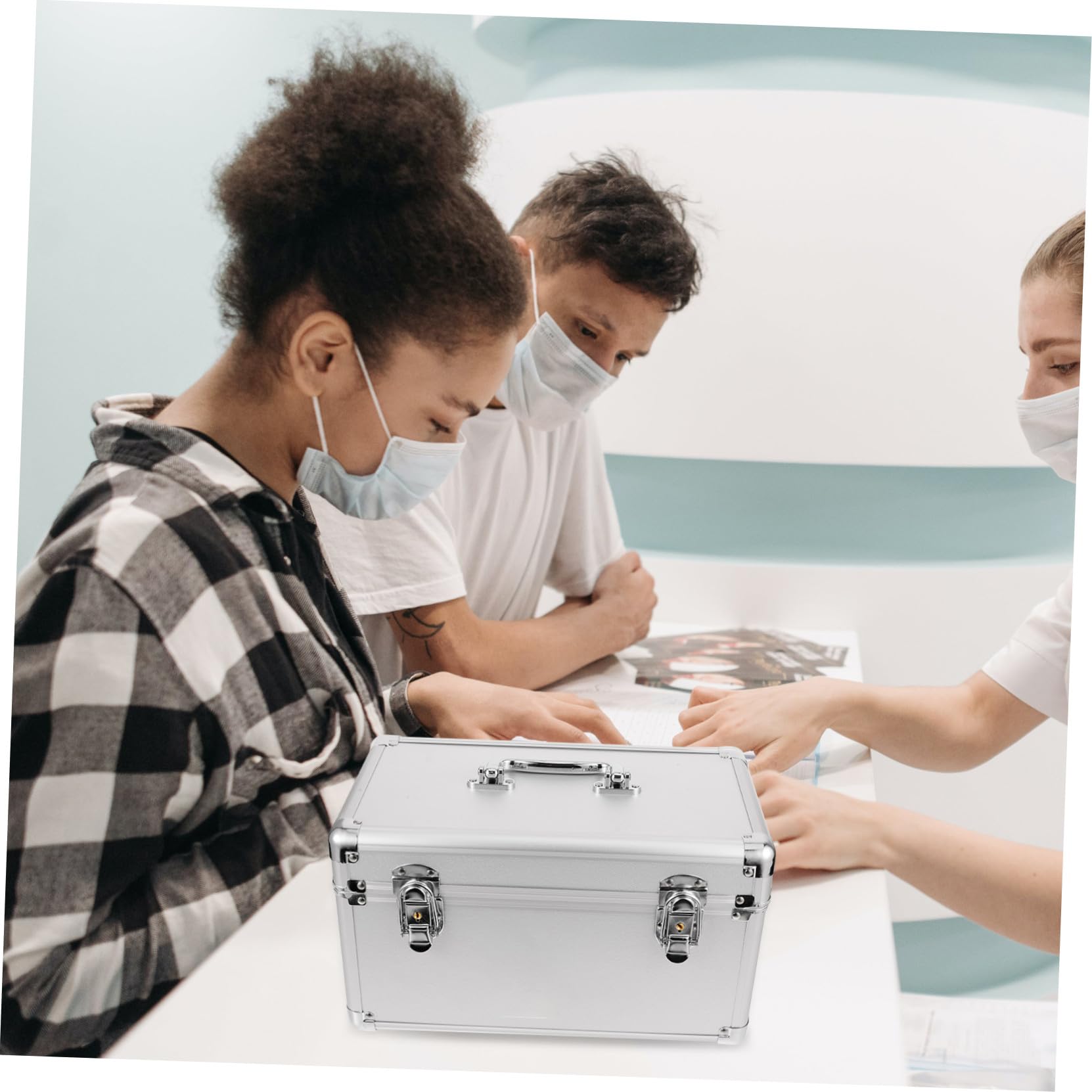 Healvian Caja Caja de medicamentos caixas arrumação Storage Box contenedores de Almacenamiento médico botiquín de Primeros Auxilios Caso Medico de Emergencia botiquín de Metal