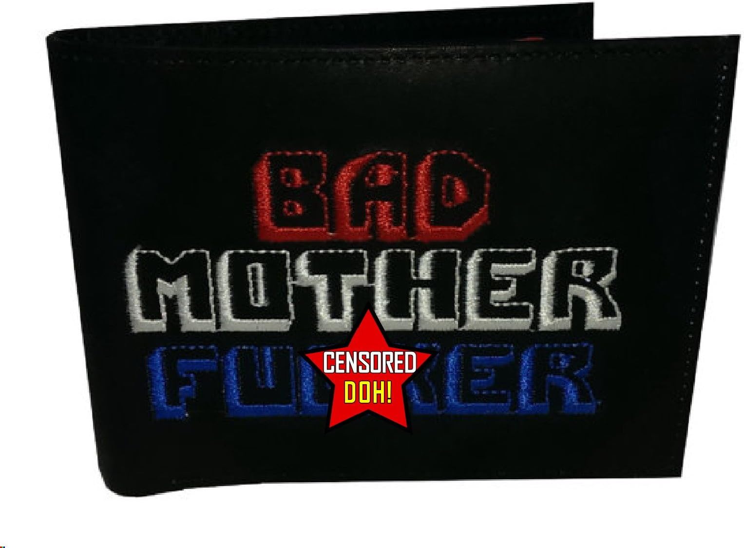 USA Version Bad Mother F*cker RFID Protected Wallet Black Unisex Adult Minimalist Leather Envelope Wallet
