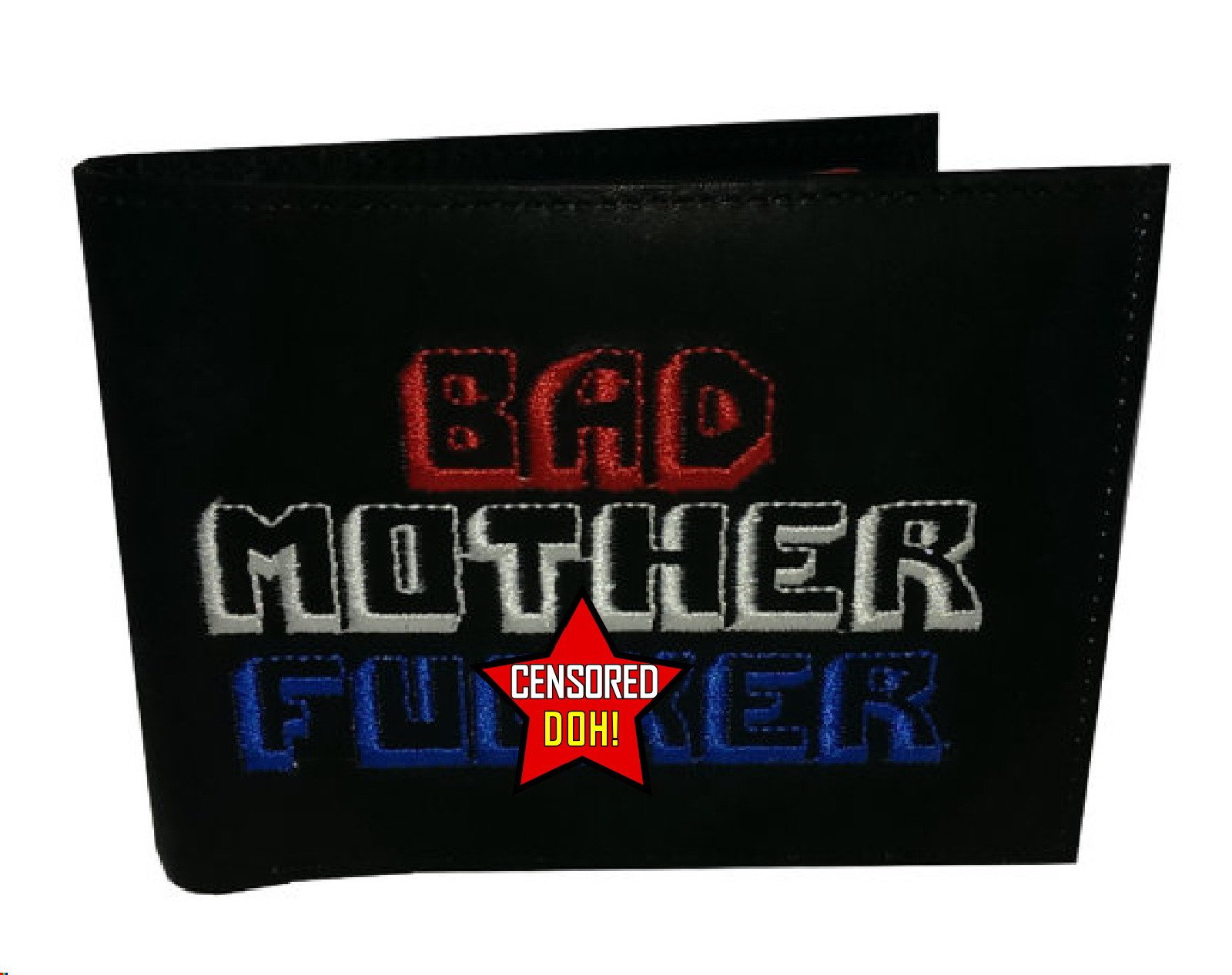 USA Version Bad Mother F*cker RFID Protected Wallet Black Unisex Adult Minimalist Leather Envelope Wallet