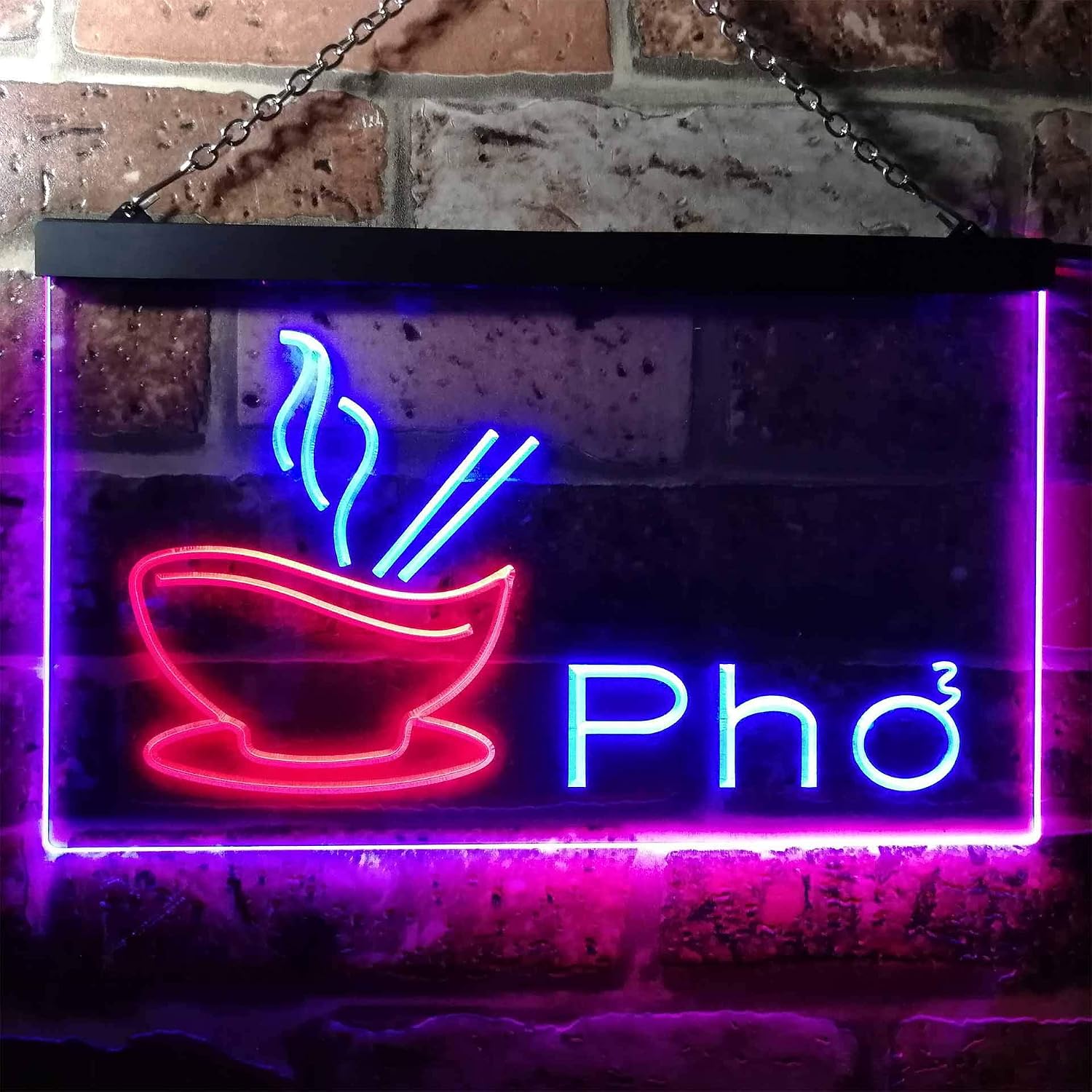 ADVPRO Pho Vietnamese Noodles Restaurant Dual Color LED Neon Sign Red & Blue 24" x 16" st6s64-i0459-rb