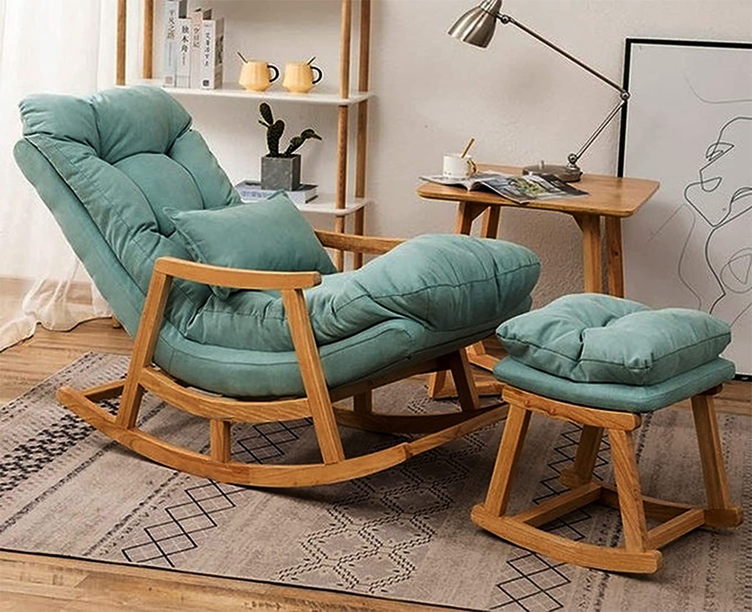 SOUL CRAFT Sheesham Wood Ergonomic Rocking Chair | Wooden Rocking Chair | Easy Chair for Relax | Recliner Adults (Sheesham Chair for Relax)-image-30