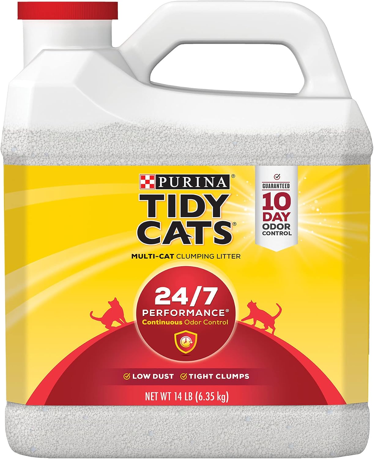 Purina Tidy Cats Clumping Cat Litter, 24/7 Performance Multi Cat Litter - (3) 14 lb. Jugs