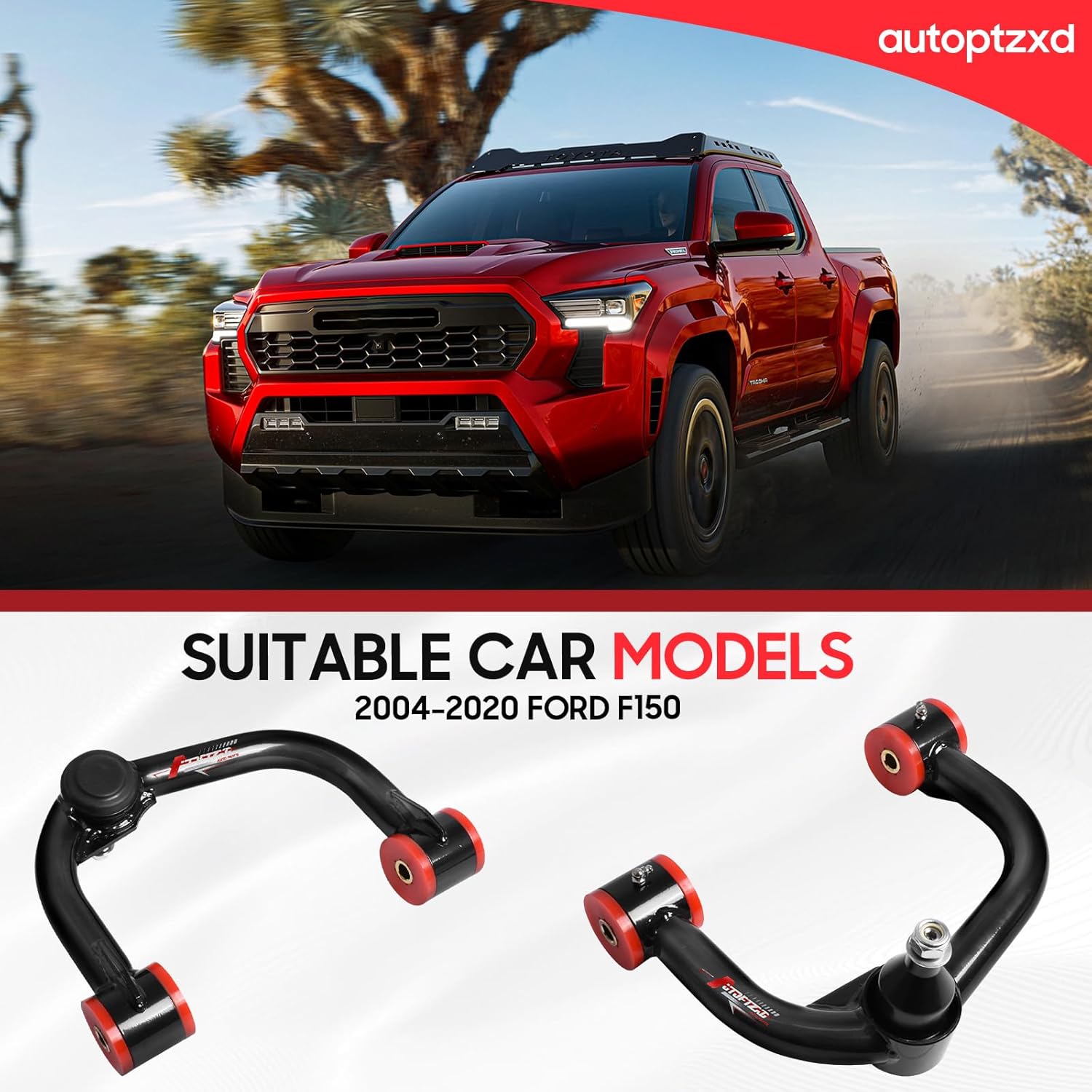 2-4" Front Upper Control Arms w/Ball Joint for 2004-2020 Ford F150, Suspension Adjustable Control Arm, Replacement OEM Factory/Stock Suspension Arms 2pcs