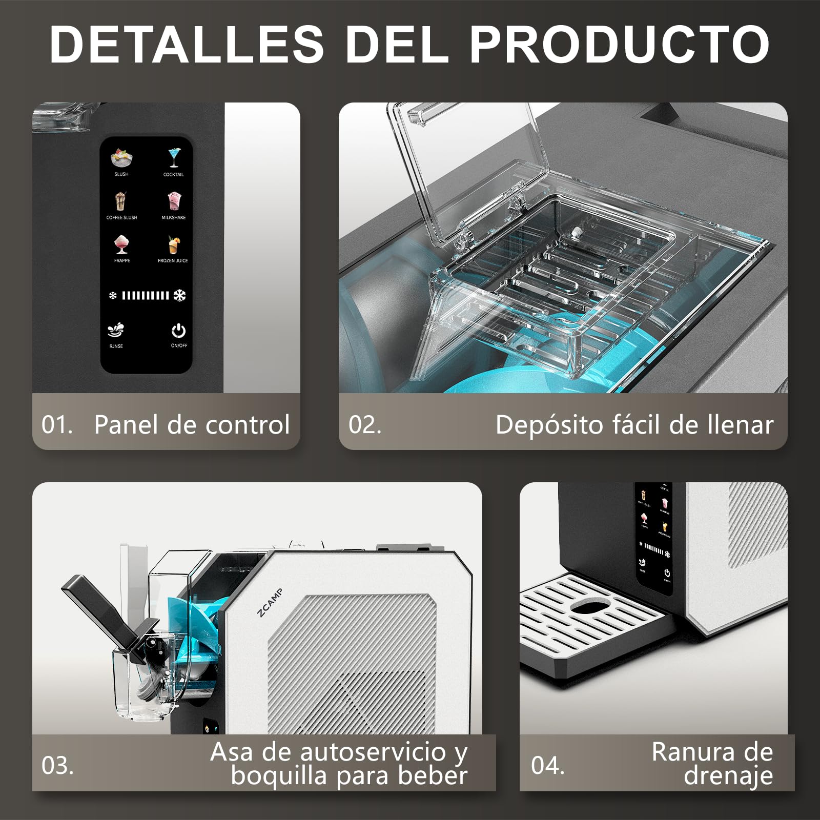 HBS-1901EU 1,9L Helados Y Máquina De Yogurt Helado, 6 Funciones, Máquina De Crema Helada, Mezclador De Batido, Para La Fabricación De Crema Helada, Jugo, Helado, Enfriamiento Rápido