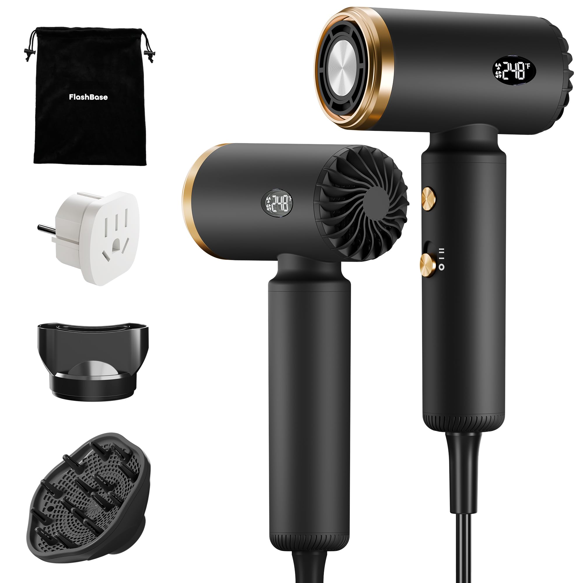 Amazon.com : Travel Hair Dryer, Dual Voltage Blow Dryer with