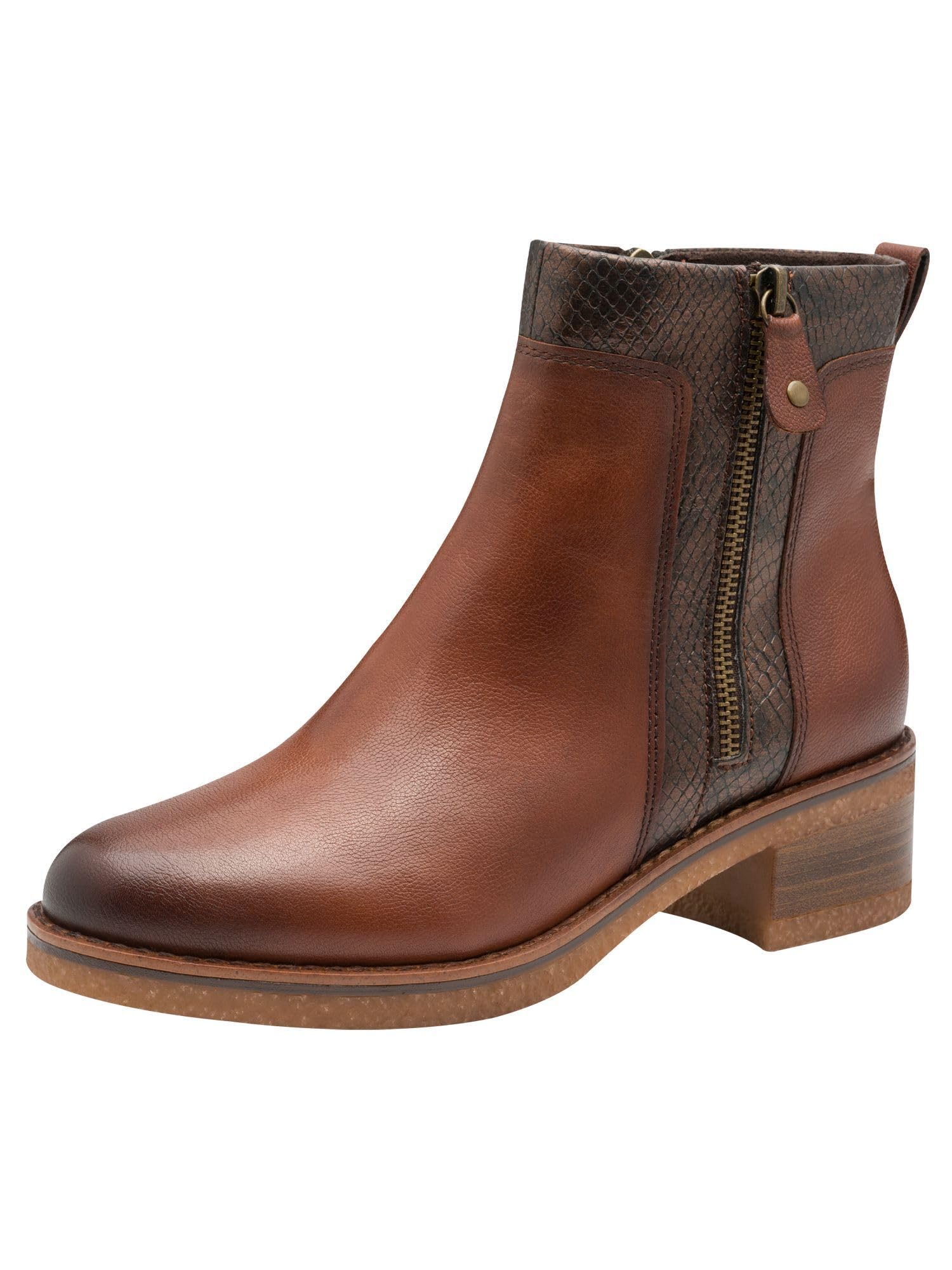 Marco Tozzi Women's Mode-Stiefel 2-25064-43 Fashion Boot, Cognac Comb, 7.5 UK