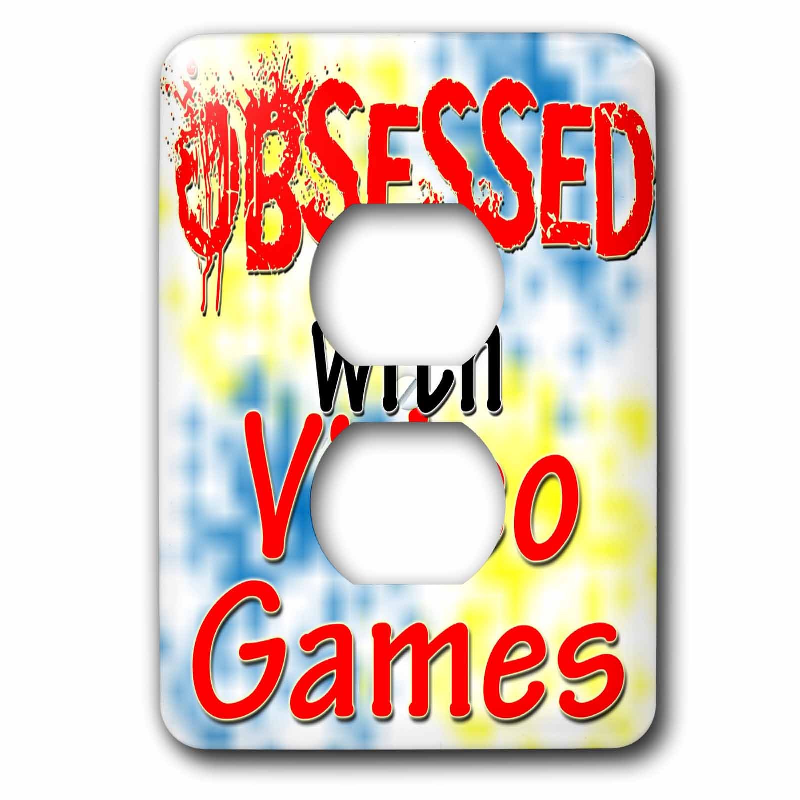 Cubierta de enchufe de videojuegos 3dRose lsp_241835_6 doble para cuarto gamer