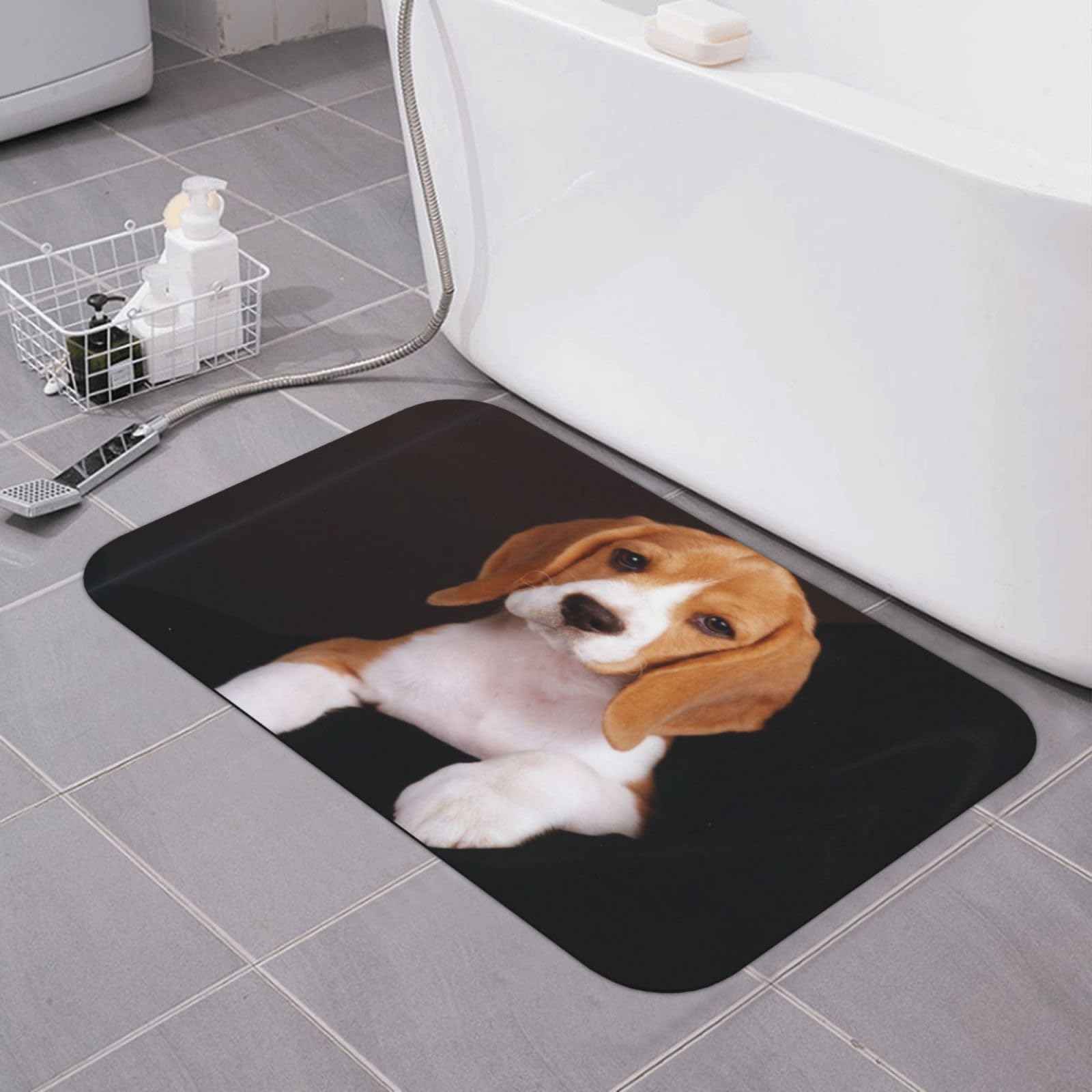 Tapis de bain antidérapant Ovely 40x60 cm séchage rapide pour la maison