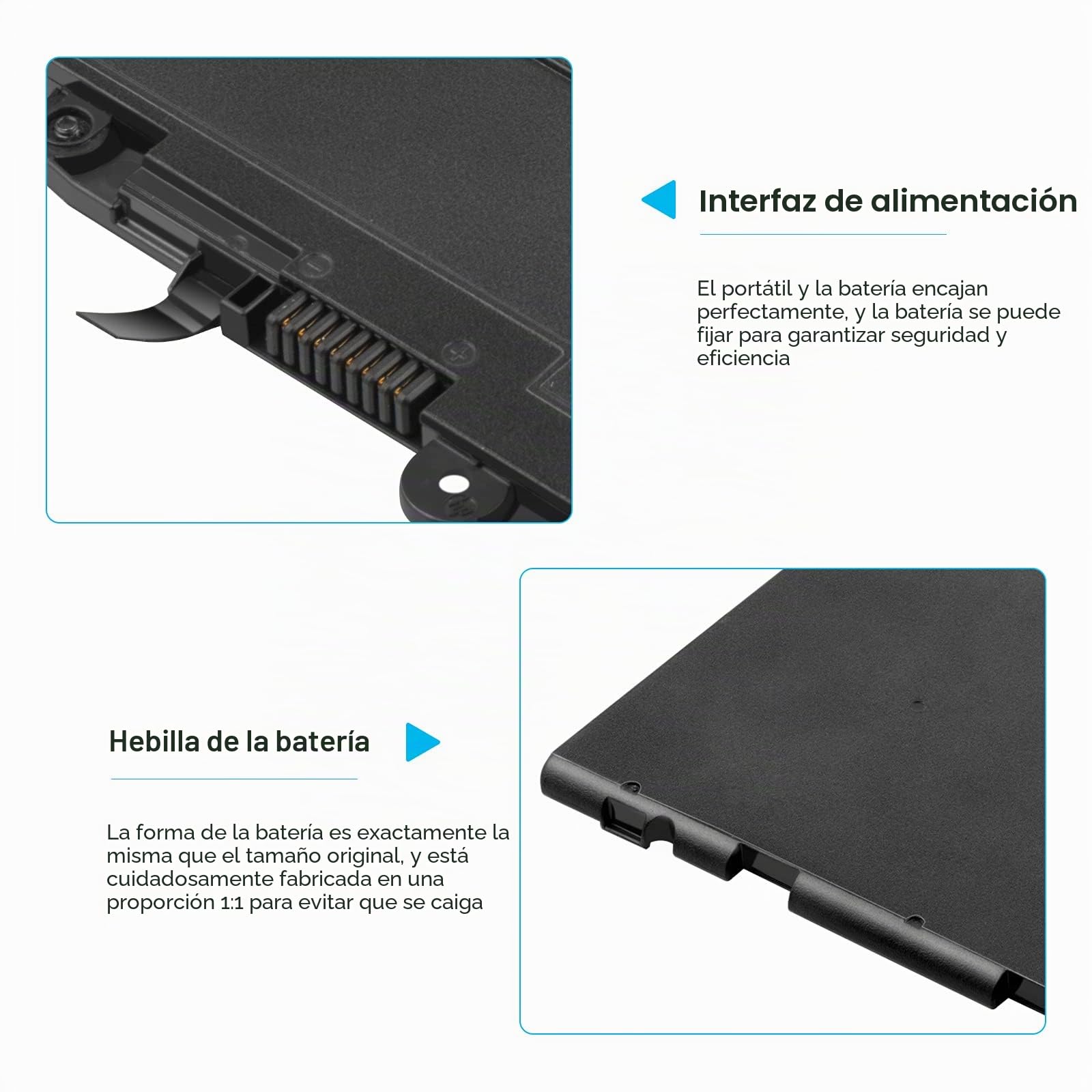 ASUNCELL 11.4V 44Wh SN03XL ST03XL Batería para computadora portátil HP EliteBook 725 G3 725 G4 820 G3 820 G4 800514-001 800232-241 800232-271 800232-541 HSTNN-DB6V HSTNN-I42C HSTNN-L42C HSTNN-UB6T