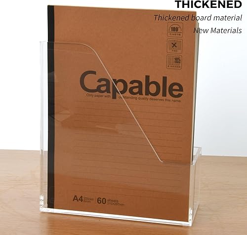 Miniatura 3 de Porta revistas soporte de archivos de acrílico y organizador de escritorio, clasificador de archivos de sujetalibros transparente, organizador de