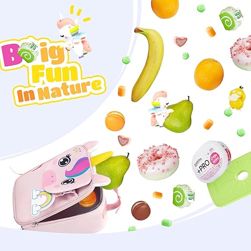 Miniatura 6 de TOURIT Lonchera con aislamiento para niños y niñas, con soporte para botella de agua, ligera, resistente al agua, para la escuela, picnic, unicornio