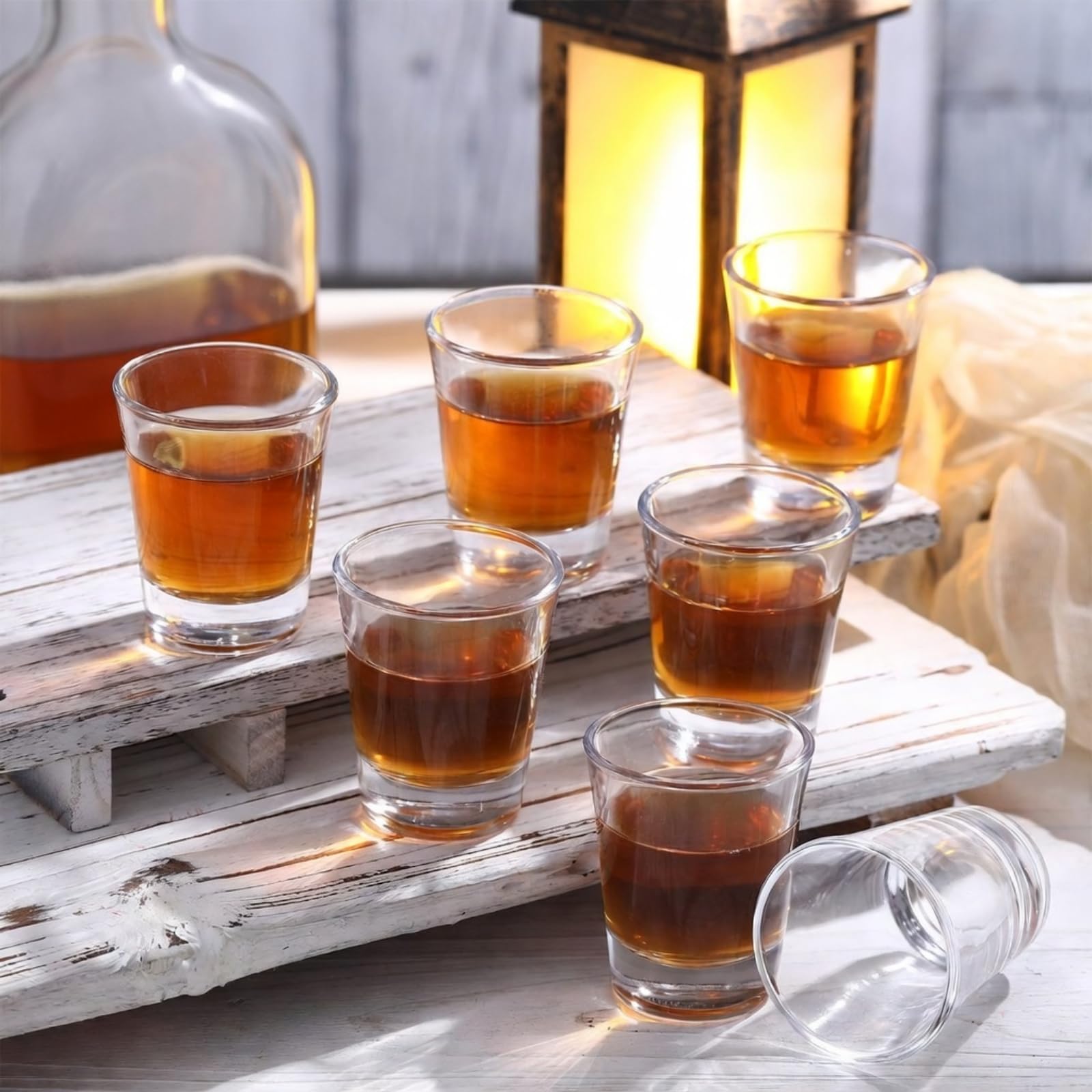 Ziliny Set di 48 bicchieri trasparenti da shot da 42,5 g, con base pesante, per whisky, tequila, piccoli bicchierini trasparenti, per bar, ristoranti e casa