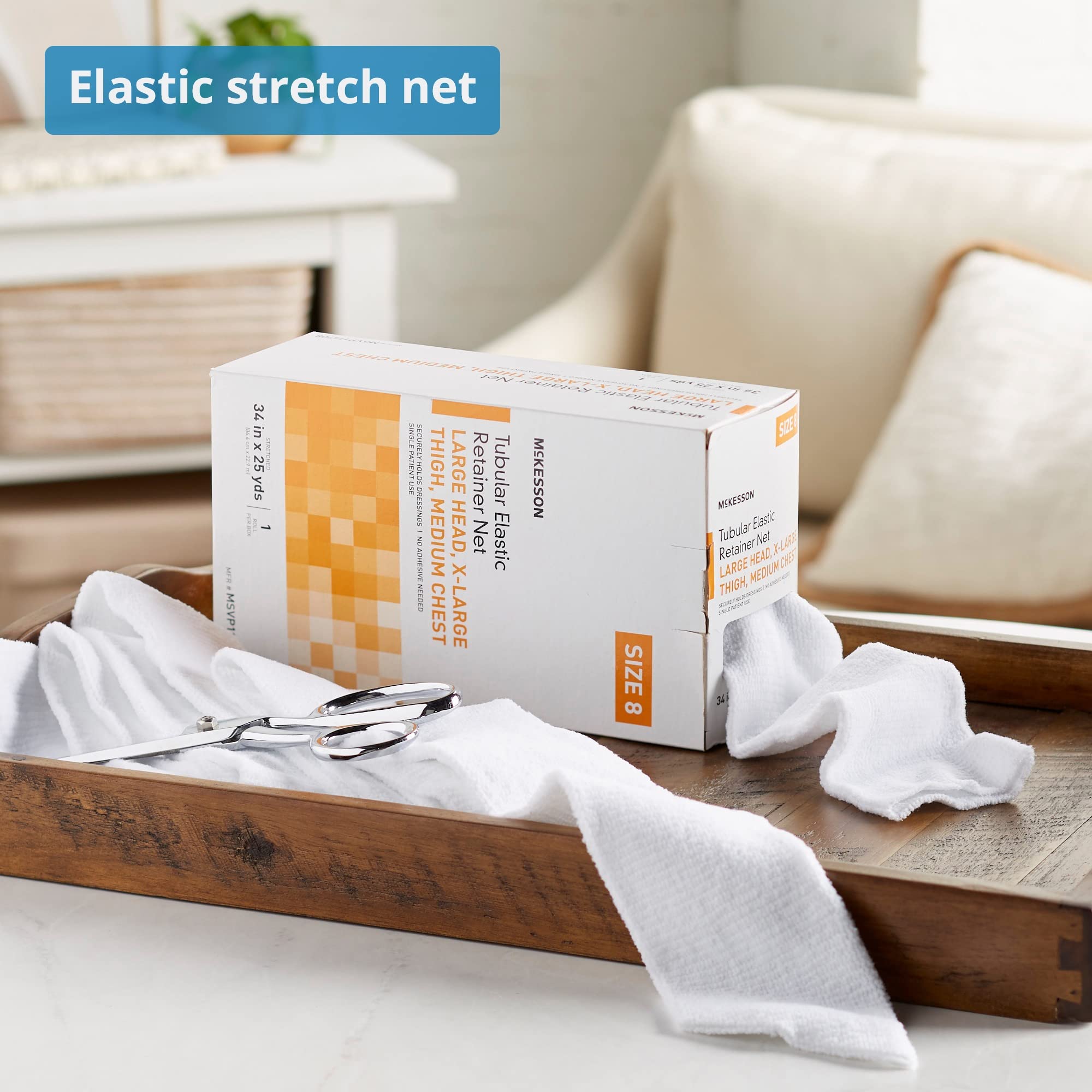 Amazon.com: McKesson Tubular Elastic Retainer Net Dressing, Non  