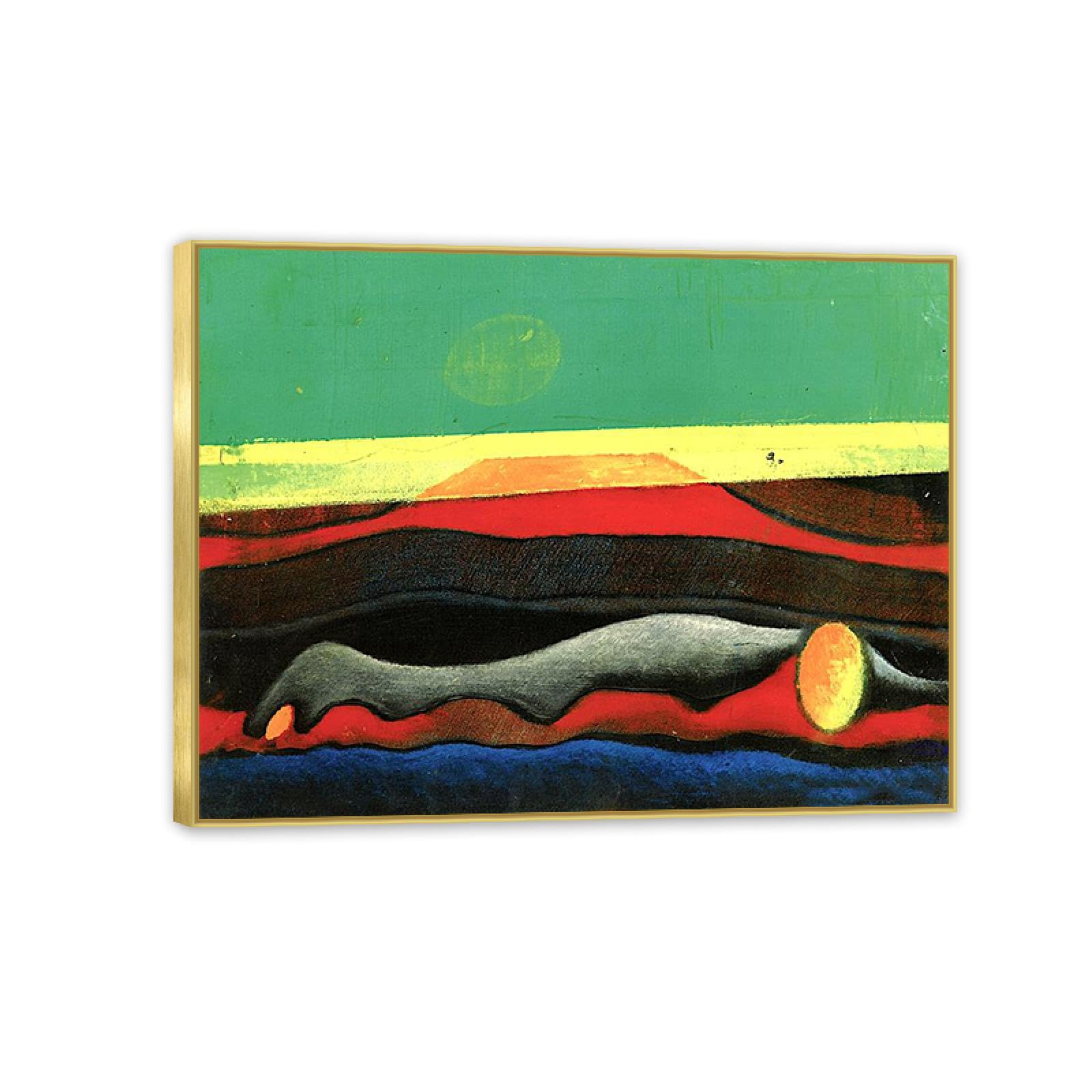 MYCGGDGH Max Ernst Canvas Wall Art Reproductions of Famous Paintings A Double Life Retro Surrealist Canvas Wall Decor for Living room bathroom 80x60cm(32x24in) Framed