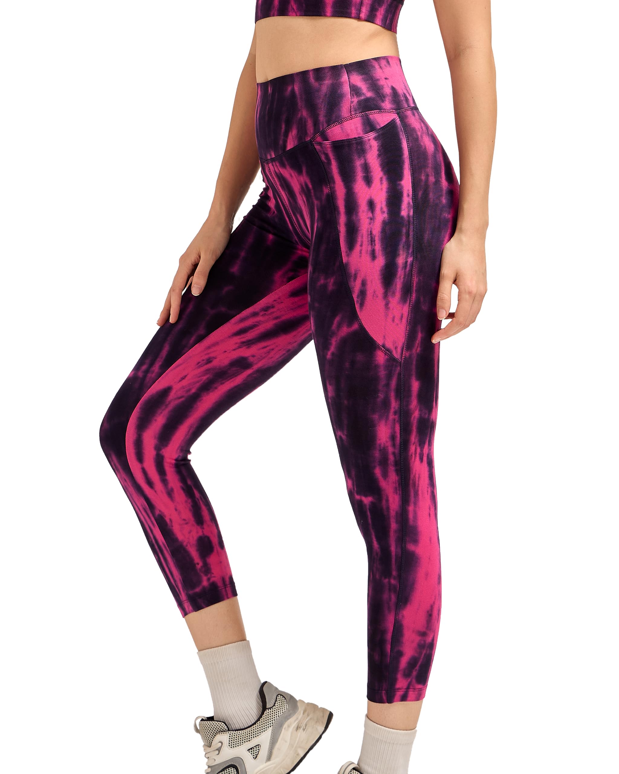 Women’s High Waist Tie-Dye Leggings with Pockets – Stretchable Gym & Workout Pants – Activewear for Yoga, Fitness & Training