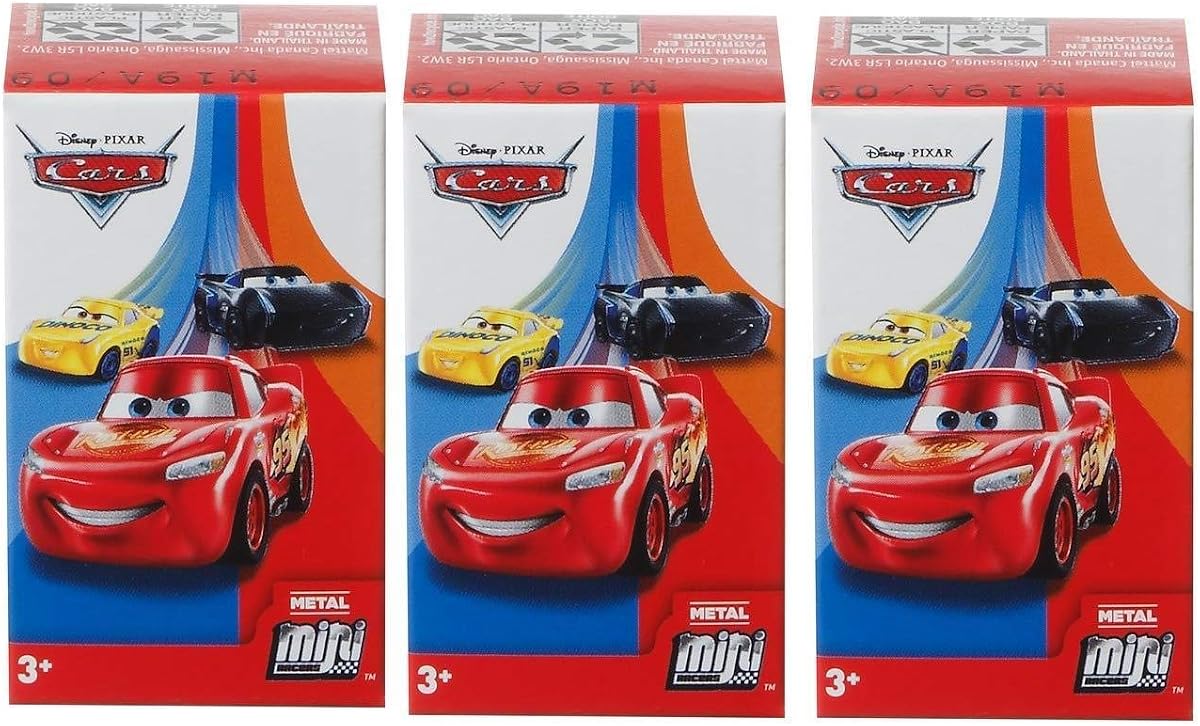 Pixar Disney Cars 3 Die-Cast Mini Racers Blind Boxes - Bundle of 3