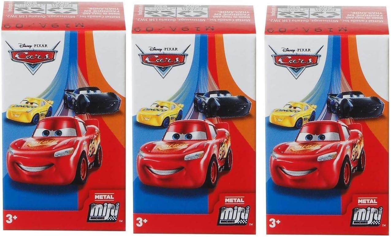 Pixar Disney Cars 3 Die-Cast Mini Racers Blind Boxes - Bundle of 3