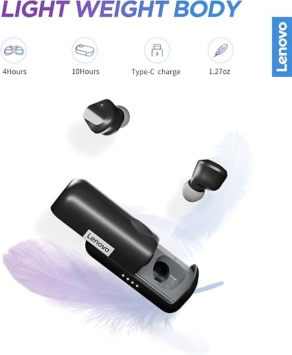 Lenovo True Wireless Earbuds Bluetooth 