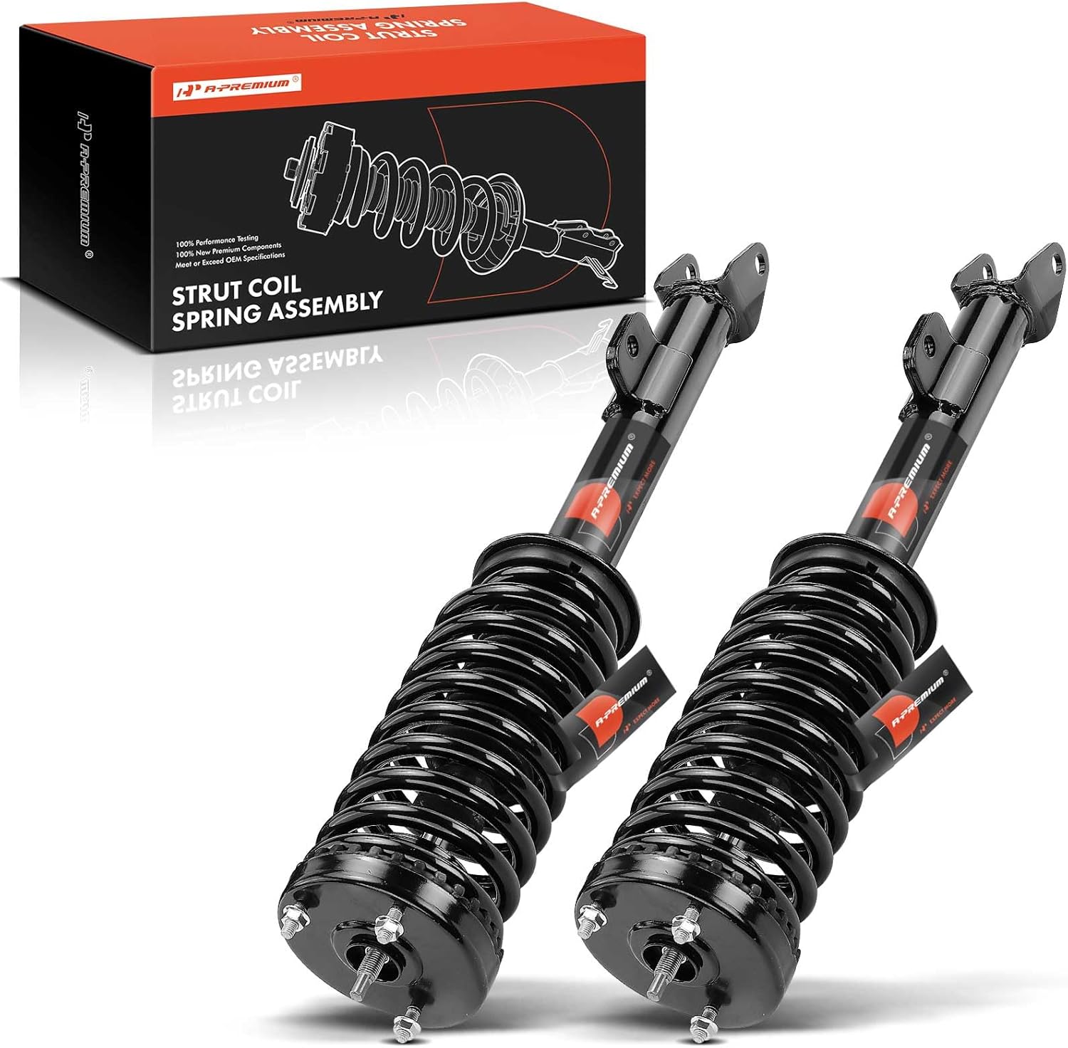 A-Premium Front Complete Struts Compatible with [RWD] Dodge Charger 2006-2010, Magnum 2005-2008 & Chrysler 300 2005-2010, 2.7L/3.5L - 2x Replacement Suspension Shock Absorber with Coil Spring Assembly