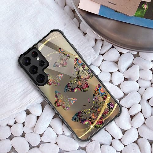 Miniatura 2 de ZHEGAILIAN Funda compatible con Samsung Galaxy S24 Plus, mariposas Galaxy S24+ Plus para mujeres y niñas, diseño a prueba de golpes y caídas para