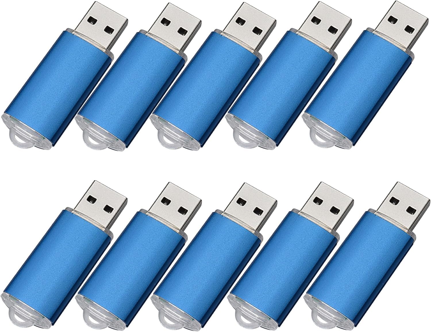 Fenglangrong 10 Pack Flash Drive 2GB USB Sticks, USB 2.0 Thumb Drives Bulk Flash Drive Pack 2GB Pendrive USB Memory Stick Zip Drive USB Sticks 10 Pack Green — view 15