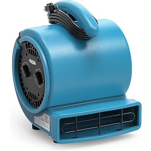ALORAIR 1000 CFM Air Mover Blower Fan for Drying, Ventilating, Exhausting, Cooling, Utility Timer Fan with 3 Speeds, 5 Adjustable Angles, 20ft Long Cord for Home, Industrial, Commercial Use - GE1000T