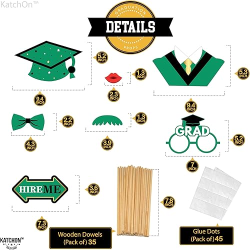 Miniatura 4 de KatchOn, Accesorios para cabina de fotos de graduación 2023  Xtralarge, paquete de 35  Accesorios de fotos de graduación universitaria púrpura y