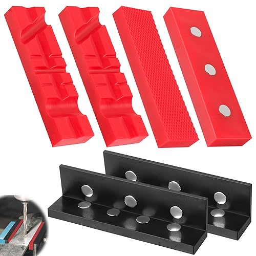 4.5" Magnetic Soft Jaws for Bench Vise, Universal Non-Slip Protector