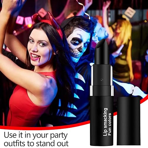 Miniatura 7 de Clown White Cream - Barra de maquillaje mezclable  1 barra negra de ojo blanco, alta pigmentación, a prueba de sudor, pintura corporal negra para