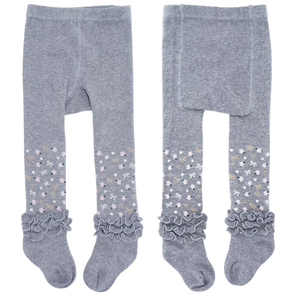 Carino Collant con Floreale Volant Frilly Trim per Bambina Bimba Neonata Calze Collant Principessa Leggings Calzini Calzamaglia Cotone per 0-4 Anni