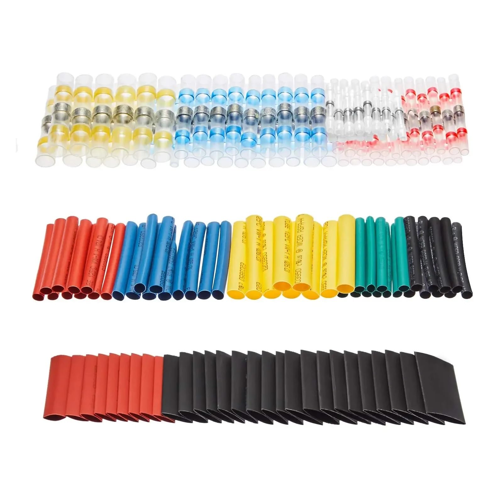 ICXLPMC 150PCS Heat Shrink Connectors Solder Seal Wire Connectors & Fast Shrinkable Tube Electrical Butt Connectors