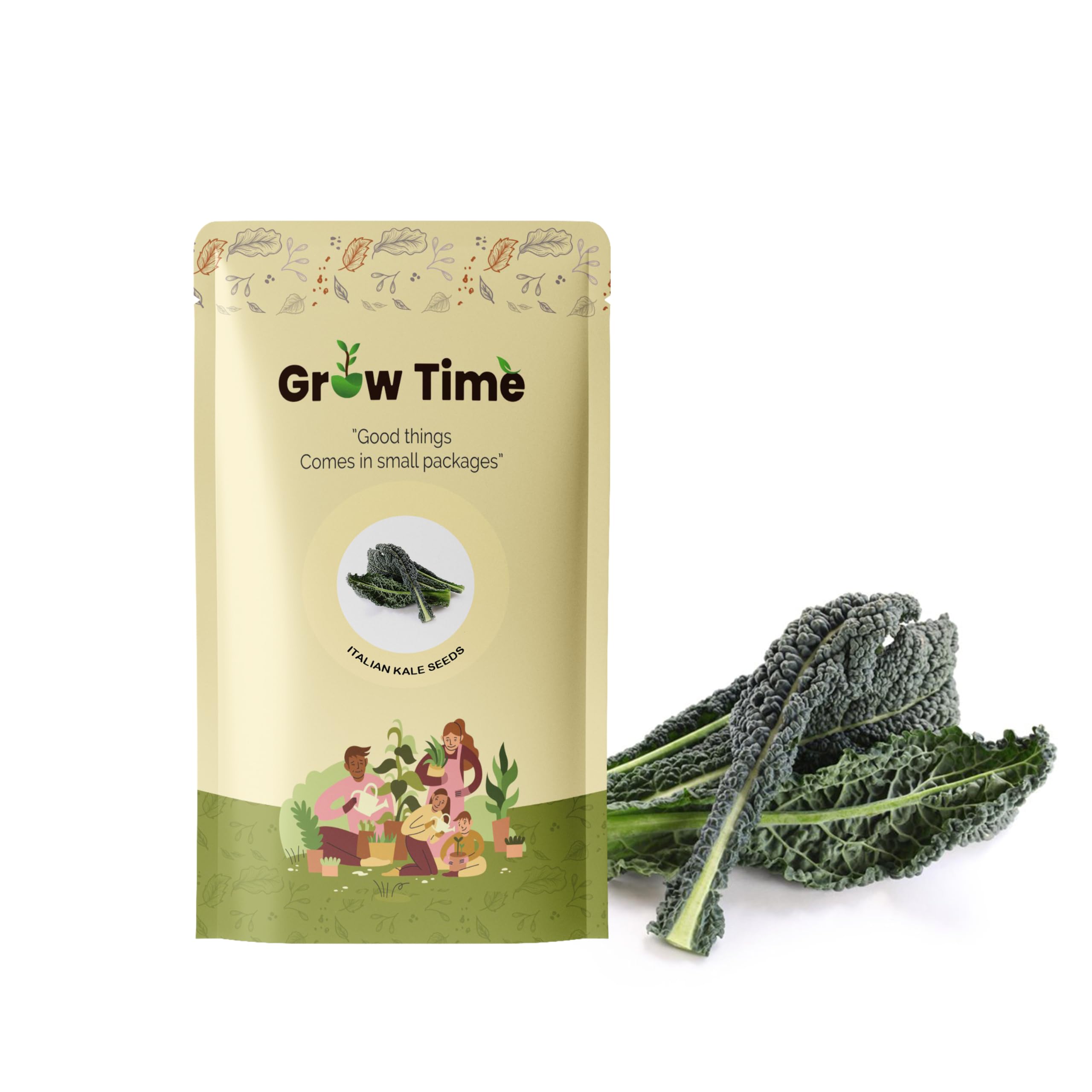 Growtime Italian Kale Vegetable Seeds, Vegetable Seeds for Home Gardening, Vegetable Planting Seeds for Kitchen, Kale Seeds (Green, Pack of 2g)